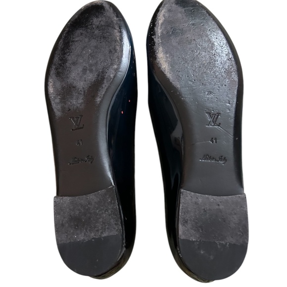 LOUIS VUITTON Blue Ombre Patent Leather Dice Ballet Flats - size 41 (US 11) - Picture 7 of 9